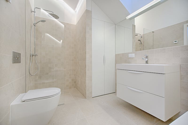 Elegant bathroom renovation with modern fixtures